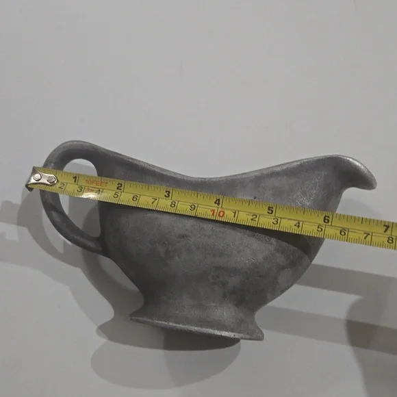 Vintage Pewter Sauce / Gravy Boat Server - Picture 6 of 8